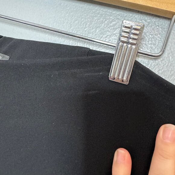 EILEEN FISHER black side zipper woven straight leg pants size 10 - Picture 4 of 7